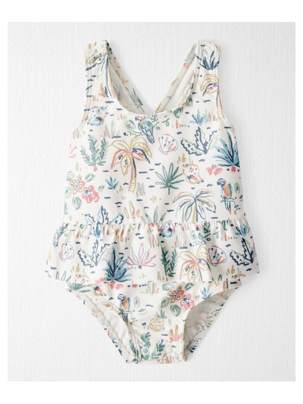 NWT Little Planet Baby Girl Swimsuit in Tropical Paradise